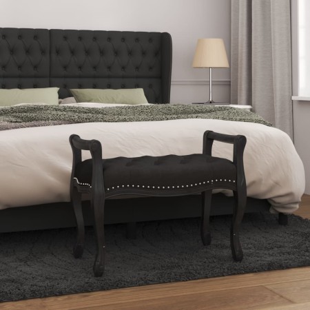 Black velvet bench 80x45x60 cm by vidaXL, Banks - Ref: Foro24-344435, Price: 137,66 €, Discount: %