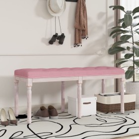 Pink velvet bench 110x40x49 cm by vidaXL, Banks - Ref: Foro24-344455, Price: 98,93 €, Discount: %