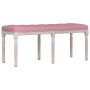 Banco de terciopelo rosa 110x40x49 cm de vidaXL, Bancos - Ref: Foro24-344455, Precio: 98,93 €, Descuento: %