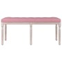 Banco de terciopelo rosa 110x40x49 cm de vidaXL, Bancos - Ref: Foro24-344455, Precio: 98,93 €, Descuento: %