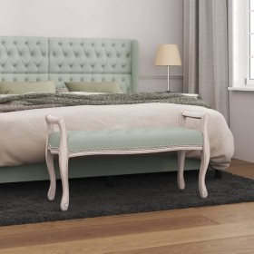 Light gray velvet bench 110x45x60 cm by vidaXL, Banks - Ref: Foro24-344439, Price: 124,11 €, Discount: %