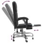 Silla de oficina reclinable cuero sintético negro de vidaXL, Sillas de oficina - Ref: Foro24-349619, Precio: 93,53 €, Descuen...