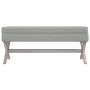 Taburete con almacenaje terciopelo gris claro 110x45x49 cm de vidaXL, Bancos para recibidores y almacenamiento - Ref: Foro24-...