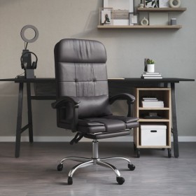 Silla de oficina reclinable masaje cuero sintético gris de vidaXL, Sillas de oficina - Ref: Foro24-349709, Precio: 101,99 €, ...