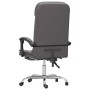 Silla de oficina reclinable masaje cuero sintético gris de vidaXL, Sillas de oficina - Ref: Foro24-349709, Precio: 112,18 €, ...