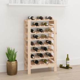 Solid pine wood wine rack 61.5x30x107.5 cm by vidaXL, Wine racks - Ref: Foro24-822541, Price: 89,99 €, Discount: %