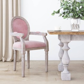 Pink velvet dining chair 54x56x96.5 by vidaXL, dining chairs - Ref: Foro24-344485, Price: 119,99 €, Discount: %