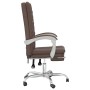 Silla de oficina reclinable cuero sintético marrón de vidaXL, Sillas de oficina - Ref: Foro24-349718, Precio: 92,04 €, Descue...