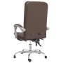 Silla de oficina reclinable cuero sintético marrón de vidaXL, Sillas de oficina - Ref: Foro24-349718, Precio: 92,04 €, Descue...