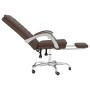 Silla de oficina reclinable cuero sintético marrón de vidaXL, Sillas de oficina - Ref: Foro24-349718, Precio: 92,04 €, Descue...