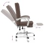 Silla de oficina reclinable cuero sintético marrón de vidaXL, Sillas de oficina - Ref: Foro24-349718, Precio: 92,04 €, Descue...