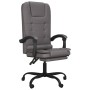 Silla de oficina reclinable masaje cuero sintético gris de vidaXL, Sillas de oficina - Ref: Foro24-349669, Precio: 109,48 €, ...