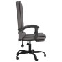 Silla de oficina reclinable masaje cuero sintético gris de vidaXL, Sillas de oficina - Ref: Foro24-349669, Precio: 109,48 €, ...