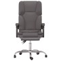 Silla de oficina reclinable masaje cuero sintético gris de vidaXL, Sillas de oficina - Ref: Foro24-349679, Precio: 128,93 €, ...