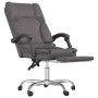 Silla de oficina reclinable masaje cuero sintético gris de vidaXL, Sillas de oficina - Ref: Foro24-349679, Precio: 128,93 €, ...