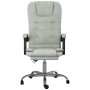 Silla de oficina reclinable con masaje terciopelo gris claro de vidaXL, Sillas de oficina - Ref: Foro24-349664, Precio: 105,0...