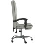 Silla de oficina reclinable con masaje terciopelo gris claro de vidaXL, Sillas de oficina - Ref: Foro24-349664, Precio: 105,0...