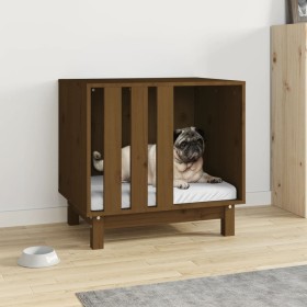 Solid pine wood dog bed honey brown 60x45x57 cm by vidaXL, Dog kennels - Ref: Foro24-822479, Price: 84,99 €, Discount: %