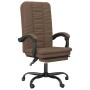 Silla de oficina reclinable de tela marrón de vidaXL, Sillas de oficina - Ref: Foro24-349714, Precio: 103,79 €, Descuento: %