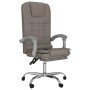 Silla de oficina reclinable con masaje tela gris taupé de vidaXL, Sillas de oficina - Ref: Foro24-349659, Precio: 125,31 €, D...