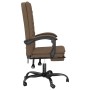 Silla de oficina reclinable de tela marrón de vidaXL, Sillas de oficina - Ref: Foro24-349714, Precio: 103,79 €, Descuento: %