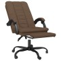 Silla de oficina reclinable de tela marrón de vidaXL, Sillas de oficina - Ref: Foro24-349714, Precio: 103,79 €, Descuento: %