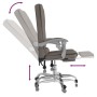 Silla de oficina reclinable con masaje tela gris taupé de vidaXL, Sillas de oficina - Ref: Foro24-349659, Precio: 125,31 €, D...