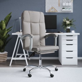 Silla de oficina reclinable de tela gris taupé de vidaXL, Sillas de oficina - Ref: Foro24-349635, Precio: 88,99 €, Descuento: %