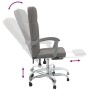 Silla de oficina reclinable de tela gris taupé de vidaXL, Sillas de oficina - Ref: Foro24-349635, Precio: 88,78 €, Descuento: %