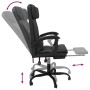 Silla de oficina reclinable cuero sintético negro de vidaXL, Sillas de oficina - Ref: Foro24-349733, Precio: 129,54 €, Descue...