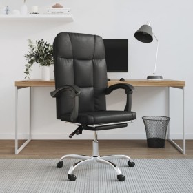 Silla de oficina reclinable cuero sintético negro de vidaXL, Sillas de oficina - Ref: Foro24-349639, Precio: 86,99 €, Descuen...