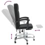 Silla de oficina reclinable cuero sintético negro de vidaXL, Sillas de oficina - Ref: Foro24-349639, Precio: 92,77 €, Descuen...