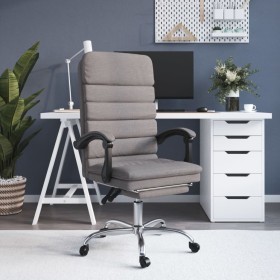 Silla de oficina reclinable con masaje tela gris taupé de vidaXL, Sillas de oficina - Ref: Foro24-349723, Precio: 117,07 €, D...