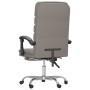 Reclining office chair with massage taupe gray fabric by vidaXL, Office chairs - Ref: Foro24-349723, Price: 116,89 €, Discoun...