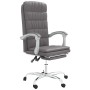 Silla de oficina reclinable cuero sintético gris de vidaXL, Sillas de oficina - Ref: Foro24-349655, Precio: 88,37 €, Descuent...