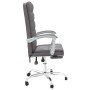 Silla de oficina reclinable cuero sintético gris de vidaXL, Sillas de oficina - Ref: Foro24-349655, Precio: 88,49 €, Descuent...