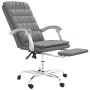 Silla de oficina reclinable cuero sintético gris de vidaXL, Sillas de oficina - Ref: Foro24-349655, Precio: 88,37 €, Descuent...