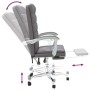 Silla de oficina reclinable cuero sintético gris de vidaXL, Sillas de oficina - Ref: Foro24-349655, Precio: 88,37 €, Descuent...