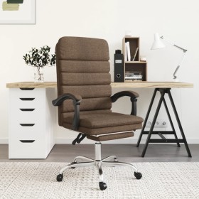 Silla de oficina reclinable con masaje de tela marrón de vidaXL, Sillas de oficina - Ref: Foro24-349724, Precio: 116,89 €, De...