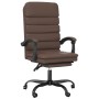 Silla de oficina reclinable masaje cuero sintético marrón de vidaXL, Sillas de oficina - Ref: Foro24-349728, Precio: 111,74 €...