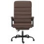 Silla de oficina reclinable masaje cuero sintético marrón de vidaXL, Sillas de oficina - Ref: Foro24-349728, Precio: 111,74 €...