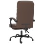 Silla de oficina reclinable masaje cuero sintético marrón de vidaXL, Sillas de oficina - Ref: Foro24-349728, Precio: 111,74 €...