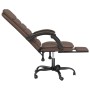 Silla de oficina reclinable masaje cuero sintético marrón de vidaXL, Sillas de oficina - Ref: Foro24-349728, Precio: 111,74 €...