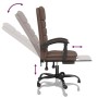 Silla de oficina reclinable masaje cuero sintético marrón de vidaXL, Sillas de oficina - Ref: Foro24-349728, Precio: 111,74 €...