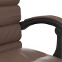 Silla de oficina reclinable masaje cuero sintético marrón de vidaXL, Sillas de oficina - Ref: Foro24-349728, Precio: 111,74 €...