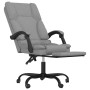 Silla de oficina reclinable con masaje de tela gris claro de vidaXL, Sillas de oficina - Ref: Foro24-349675, Precio: 133,84 €...