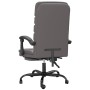 Silla de oficina reclinable masaje cuero sintético gris de vidaXL, Sillas de oficina - Ref: Foro24-349729, Precio: 90,56 €, D...