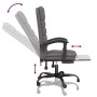 Silla de oficina reclinable masaje cuero sintético gris de vidaXL, Sillas de oficina - Ref: Foro24-349729, Precio: 90,56 €, D...