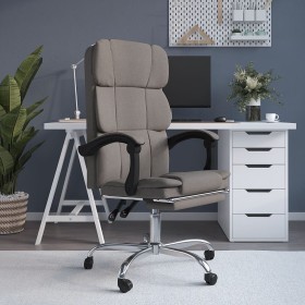 Silla de oficina reclinable de tela gris taupé de vidaXL, Sillas de oficina - Ref: Foro24-349625, Precio: 130,03 €, Descuento: %