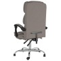 Silla de oficina reclinable de tela gris taupé de vidaXL, Sillas de oficina - Ref: Foro24-349625, Precio: 131,04 €, Descuento: %